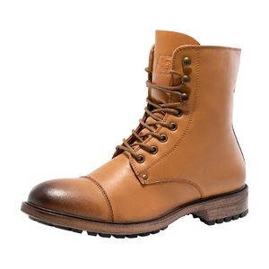 J75 Jump Men’s Cylinder Leather Tan Motorcycle Boots Size 10 NWT